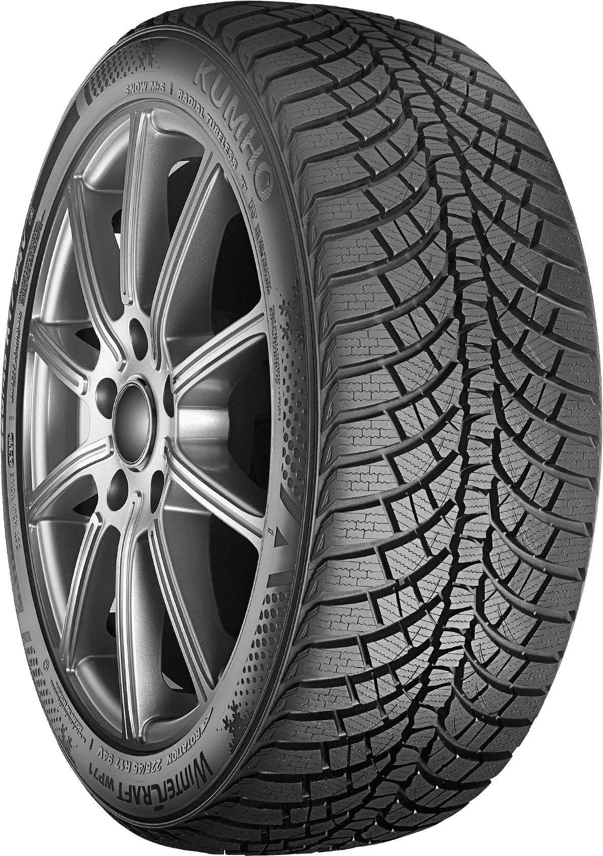 215/55R17 Kumho WinterCraft WP71 - 3PMS|Directional|Winter